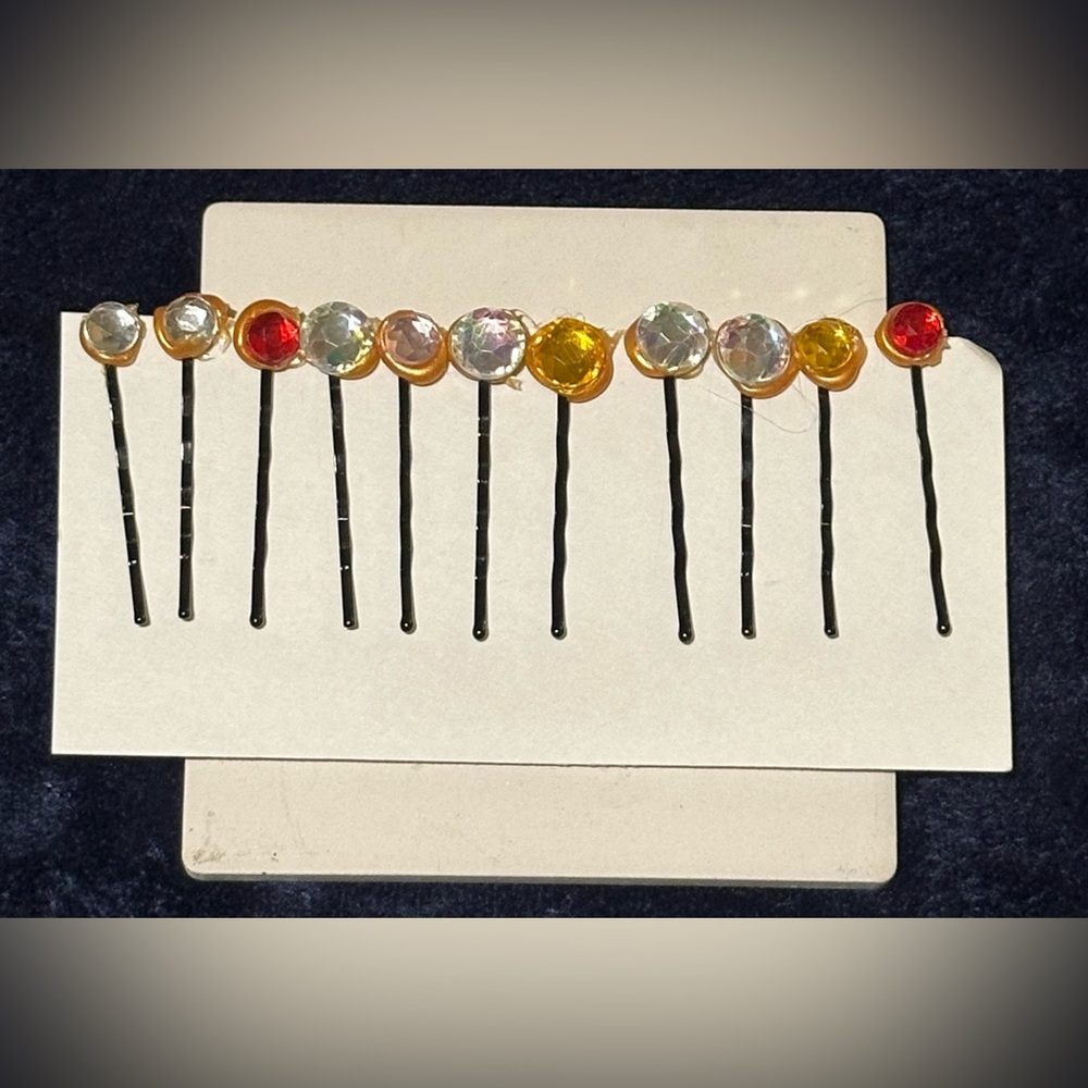 Lorena Espinoza Design Plastic Jewels Bobby-Pins, 10Pk (NWT)